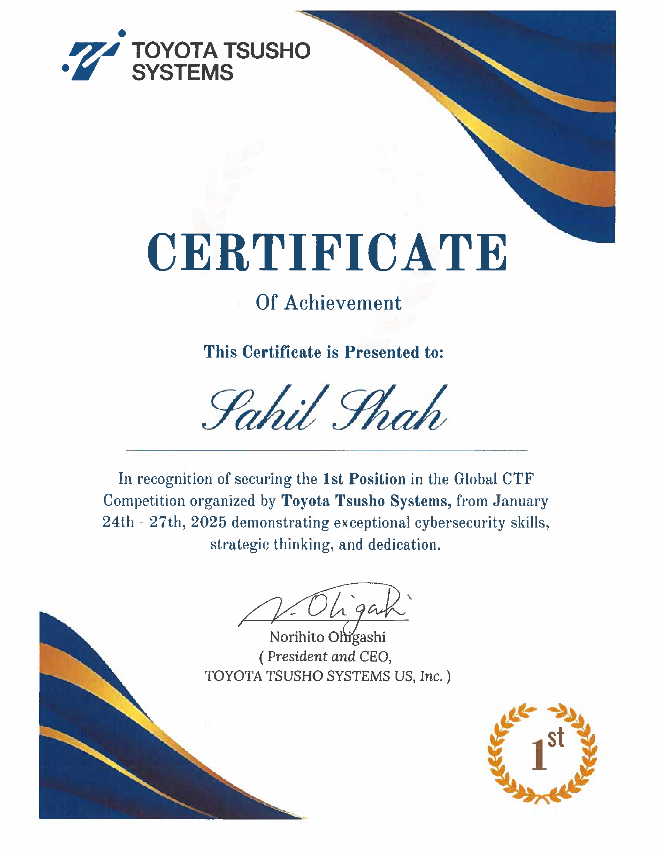 Toyota CTF Rank-1 CTFs